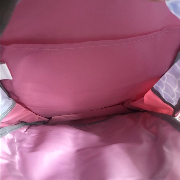 Backpack Mermaid w/ inside laptop sleeves pink purple blue . 16” - Picture 3 of 4